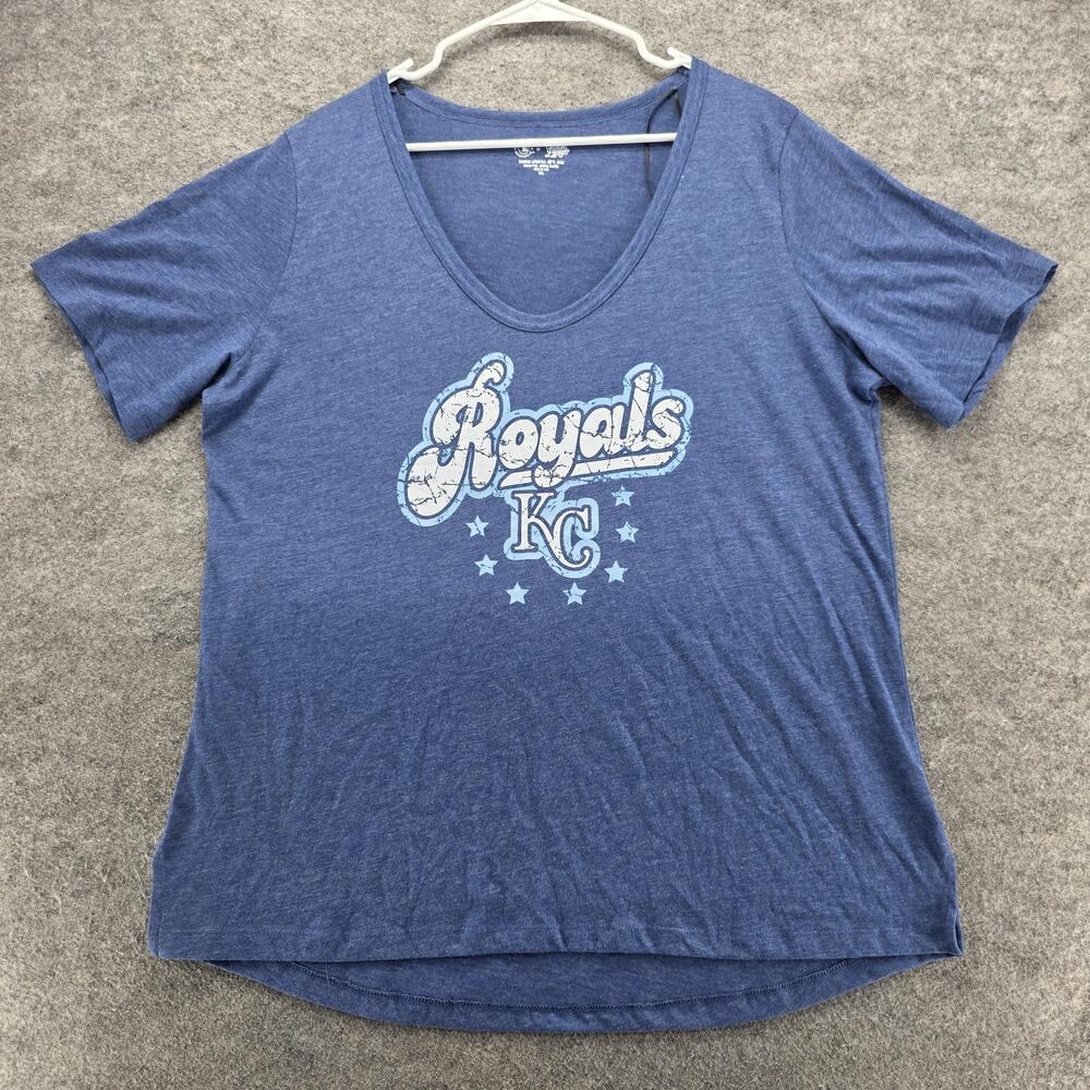 Kansas City Royals Shirt Womens 3XL Blue MLB Baseball Campus Lifestyle 2022 Tee